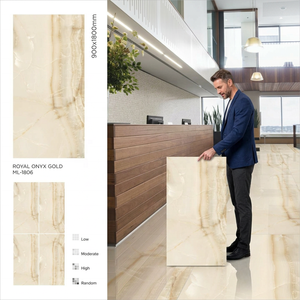 Carreaux de céramique 90x180cm Marfil Beige Rustique 9mm Faux Marbre Carreaux de porcelaine émaillée pour sol et mur - Product Image 3