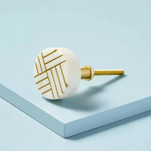 ลูกบิดประตูตู้เสื้อผ้าแบบฝังลายกระดูก รูปทรงกลม งานแฮนด์เมด งานฝีมือ ดีไซน์ใหม่ ลูกบิดตู้ ปรับแต่งสีได้ - Product Image 1