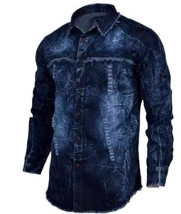 เสื้อเชิ้ตเดนิมผู้ชาย แขนยาว ทรงปกติ ผ้าฝ้าย ใส่สบาย ระบายอากาศดี เหมาะสำหรับฤดูหนาว แฟชั่น ขายส่ง ราคาถูก - Product Image 1