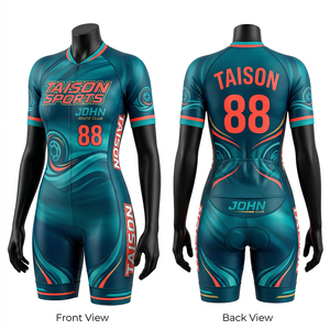 Traje de Patinaje sobre Ruedas para Mujer, 175 GSM, Tela Ligera de Poliéster y Spandex, Paneles Gráficos Negros Neón, Ajuste Atlético, Impresión Personalizada - Product Image 2