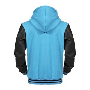 Veste en cuir d'agneau véritable pour homme, style varsity, en laine, pour l'hiver, vente en gros - Product Image 2