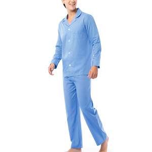 Traje de dormir ligero para hombre, conjunto de ropa de dormir de manga larga con pantalones a juego para la noche y comodidad en el hogar - Product Image 3