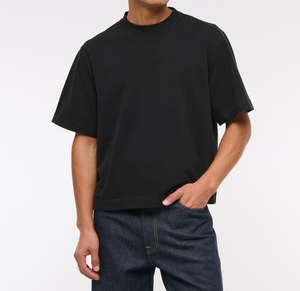 Camiseta de Hombre 100% Algodón Grueso OEM, Corte Regular, Estilo Holgado, Personalizable con Logotipo, Camiseta Lisa Gruesa - Product Image 3