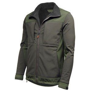 Custom Unisex Waterproof Windproof Hooded Softshell Jacket Breathable <b>Polyester</b>/Cotton Blend Front OEM Service Multiple Sizes - Product Image 4