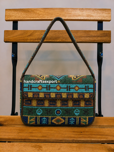 Bolso de Moda con Cuentas Geométricas Artesanales, Bolso de Hombro Bohemio para Mujer |   Bolso Bordado a Mano |   Diseño de Logotipo Personalizado |   Artesanías - Product Image 1