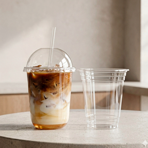 Wholesale QUANG QUAN 12/16/22oz Disposable Clear PP <b>Plastic</b> <b>Cups</b> With Lid 95mm Diameter Beverage Coffee Tea Juice - Product Image 1