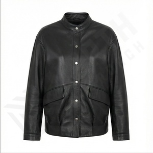 แจ็กเก็ตหนัง Nappa แกะสำหรับผู้หญิงแจ็กเก็ตหนังแกะออกแบบได้ตามต้องการสินค้ามาใหม่ - Product Image 2