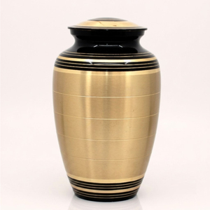 Articles funéraires de style moderne de haute qualité et urne commémorative personnalisée, design argenté sobre, urnes funéraires métalliques pour adultes. - Product Image 2