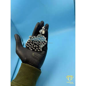 จี้รูปถุงเงินประดับเพชรแบบสไนเปอร์ ทำจากเงินแท้ 925 เครื่องประดับฮิปฮอปสุดหรู จี้รูปสไนเปอร์สุดพิเศษ - Product Image 5