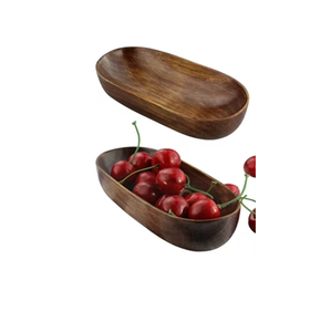 Plateau carré solide en bois écologique pour fruits secs, en-cas et bonbons, idéal pour la cuisine et les restaurants. - Product Image 5