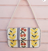 Tas Bordir Gaya Bohemian Modern India untuk Musim Panas, Tas Selempang Berhias Manik-Manik Buatan Tangan Desainer, Ringan, Kapasitas Besar, Tas Wanita
