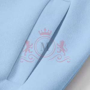 Best Seller Sky Blue <b>White</b> Letterman <b>Jacket</b> Lightweight Fabric Snap Button Stylish Daily Wear - Product Image 5