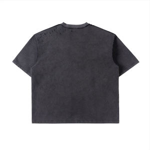 Camiseta vintage con efecto desgastado, estilo retro, tacto suave y desgastado, corte holgado, material de algodón grueso, camiseta de moda para hombre. - Product Image 3