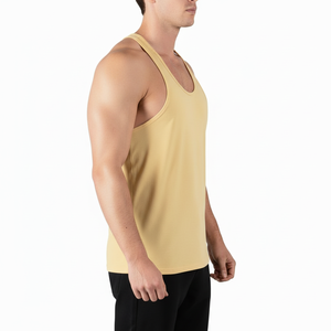 OEM Men Cotton Muscle <b>Stringer</b> Tank Top Casual Plus Size Breathable Knitted Sleeveless Quick Dry Customizable Workout <b>Vest</b> - Product Image 2