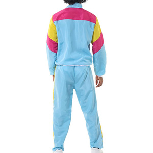 Chándal Unisex con Bloques de Color, Manga Larga, Cuello Redondo, Cintura Elástica, Bolsillos Laterales, Estilo Deportivo Transpirable, Ropa de Primavera para Adultos - Product Image 4