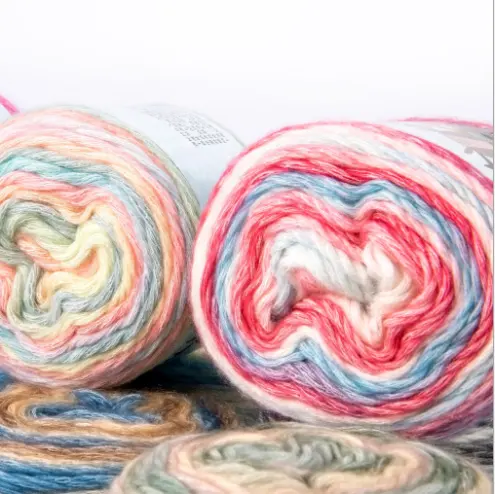 Bioserica Era Gradient cake yarn jet yarn DIY knitting crochet section dyed ball for hat scarf yarn