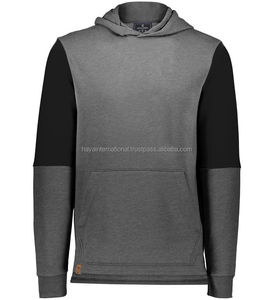 เสื้อฮู้ดผ้าคอตตอนสีเทาและขนแกะสีดำสำหรับ100% สำหรับผู้ชายพิมพ์ลายฤดูร้อน - Product Image 1