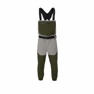 Cuissardes de pêche imperméables et respirantes avec pieds en chaussette, bretelles réglables pour la pêche à la mouche et la chasse, vêtements OEM - Product Image 1