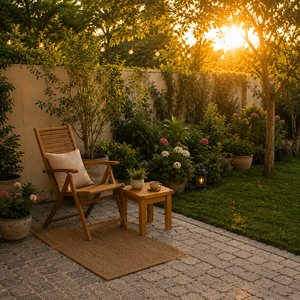 Bisoepo Slatted Outdoor <b>End</b> <b>Table</b> Rustic Solid Teak Durable Premium Quality Weather Resistant Patio Garden Hotel Resort - Product Image 6