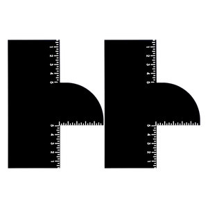 Tarjeta de mejora de línea capilar para barbería, herramienta de diseño en forma de T para barberos, con medidas, reutilizable - Product Image 1