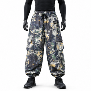 <b>Mens</b> Camo Baggy Snow <b>Pants</b> Waterproof <b>Cargo</b> Trousers for Winter Sports Outdoor Skiing and Snowboarding - Product Image 1