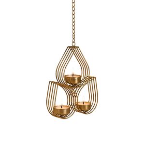Nordic Gold Metal Ring Candelabra Creative Romantic Wedding <b>Dinner</b> Table <b>Candle</b> Holder Home Decorative Crafts - Product Image 4