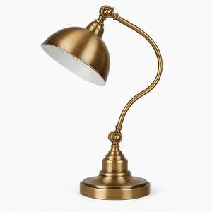 Lámpara de Mesa Metálica Tradicional con Brazo Ajustable y Pantalla de Cúpula para Uso en Interiores de Oficina - Product Image 1