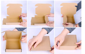 Caja de Cartón Corrugado Negra con Logotipo Personalizado de Fábrica, Caja de Embalaje para Envíos y Transporte - Product Image 6