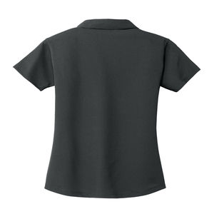 Polo de Manga Corta Negro para Mujer, Color Sólido, Corte Regular, Transpirable, Tejido de Poliéster, Estilo Casual - Product Image 5