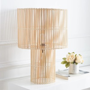 <b>Wireless</b> light <b>lamp</b> wedding table decoration top selling natural weave bamboo tabletop <b>lamps</b> - Product Image 6