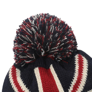Unisex Knitted Beanie Hat With Pom-Pom American And British Flag Design 100 Acrylic <b>Winter</b> <b>Cap</b> For Adults 56-58CM - Product Image 3