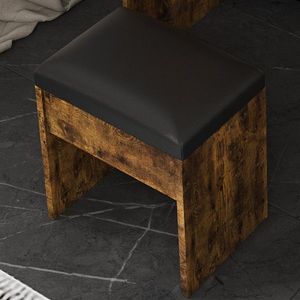 Compact Adjustable LED Light <b>Vanity</b> Table with Power Outlet and Hairdryer Holder Stool for Small Spaces-<b>Makeup</b> <b>Vanities</b> - Product Image 6