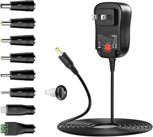 Adaptador Universal 24W 3V-12V AC DC com 8 Pontas, Fonte de Alimentação Multivoltagem para Luzes LED, Câmeras CCTV e Caixas de Som <span class=keywords><strong>Bluetooth</strong></span> - Product Image 1