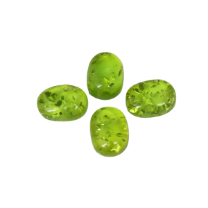 Venta al por Mayor de Gemas Sueltas de Ámbar Verde Natural en Forma Ovalada, Piedra Semipreciosa para la Fabricación de Joyas - Product Image 1