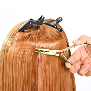 Kit professionnel d'outils pour extensions de cheveux en acier inoxydable, pinces, aiguilles à boucle, clips, kit d'extensions de cheveux en acier inoxydable - Product Image 6