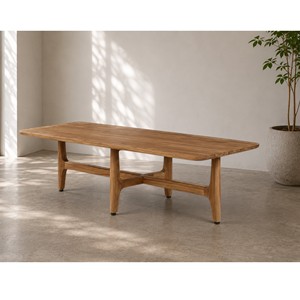 Mesa de Centro de Madera de Teca Sólida Escandinava de Lujo, Muebles Modernos para Sala de Estar, Hechos a Mano con Madera Natural para el Hogar, Hotel, Villa, Cafetería - Product Image 5