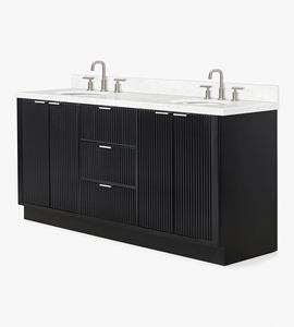 Meuble de salle de bain personnalisé Phoebe de 72 pouces, meuble sous-vasque double, uniquement le meuble, fabricant OEM Vietnamien - Product Image 2