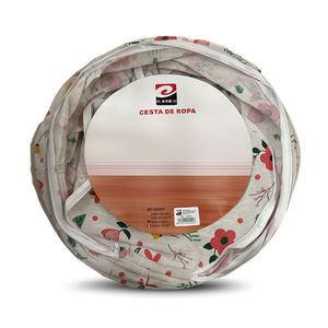 Panier à linge en coton de qualité supérieure avec grand imprimé floral, design plat extensible, style BOLSA PRAR ROPA - Product Image 2