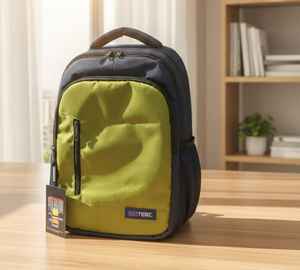 Sac à dos pour ordinateur portable en polyester grande capacité avec logo personnalisé, 15 pouces, fermeture éclair résistante à l'eau, sac à dos multifonctionnel pour un usage quotidien - Product Image 1