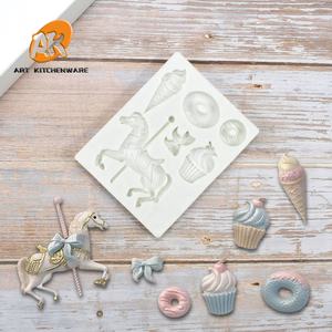Moule à gâteau en silicone AK Horse, Donut, Glace, Moule à cupcakes, Outils de décoration de gâteaux, Moules en silicone pour fondant - Product Image 6