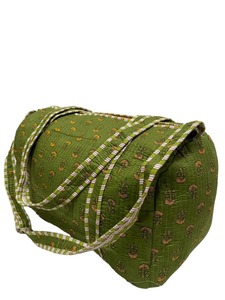 Large Size Floral Print Quilted Cotton Duffle <b>Bag</b>: Weekender <b>Travel</b> <b>Bags</b> - Product Image 4