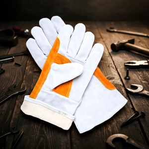 Guantes de Trabajo de Cuero Vacuno, Elásticos hasta la Muñeca, Lisos, para Uso en Exteriores en Invierno - Product Image 3