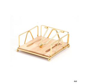 Hot Seller New Arrival Golden Finished Iron Metal Square Shape Attractive Design <b>Paper</b> Holder Napkin Holder <b>Paper</b> <b>Tissue</b> Holder - Product Image 3