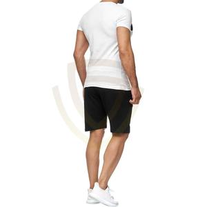 Ensemble été homme en coton uni, logo personnalisé, t-shirt et short - Product Image 2