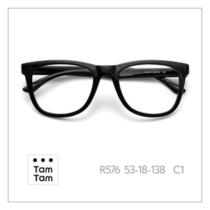 Tam Tam R576 Rectangle Full Rim <b>Eyeglasses</b> <b>Frames</b> 53-18-138 C12 Unisex Adult Vision Correction Anti-Uv Resin Lenses - Product Image 3