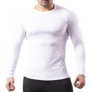 Camiseta de compresión Elite para hombre, personalizada OEM, de poliéster transpirable de secado rápido, para natación, surf y gimnasio. - Product Image 1