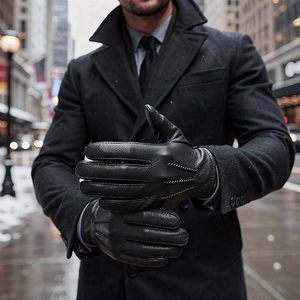 Guantes de Trabajo de Invierno de Cuero de Ciervo, Extra Suaves, con Aislamiento Térmico - Product Image 6