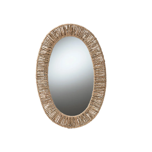 Natural Vintage Seagrass Oval <b>Mirror</b> Wall Decor for Living Room Bedroom Bathroom Entryway from Vietnam B2B - Product Image 1