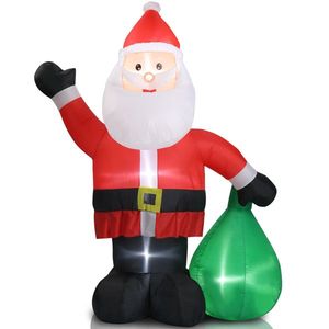 Borsa Regalo Gonfiabile di Babbo Natale in PVC da 6 Piedi, Divertente Decorazione Natalizia Illuminata per Giardino - Product Image 4