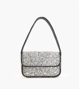 Ziyan Handicraft <b>White</b> Beaded Fashion Clutch <b>Bag</b> Green Animal Print Stripes <b>Hand</b> Embroidery Magnetic Closure Single Cross-Body - Product Image 1